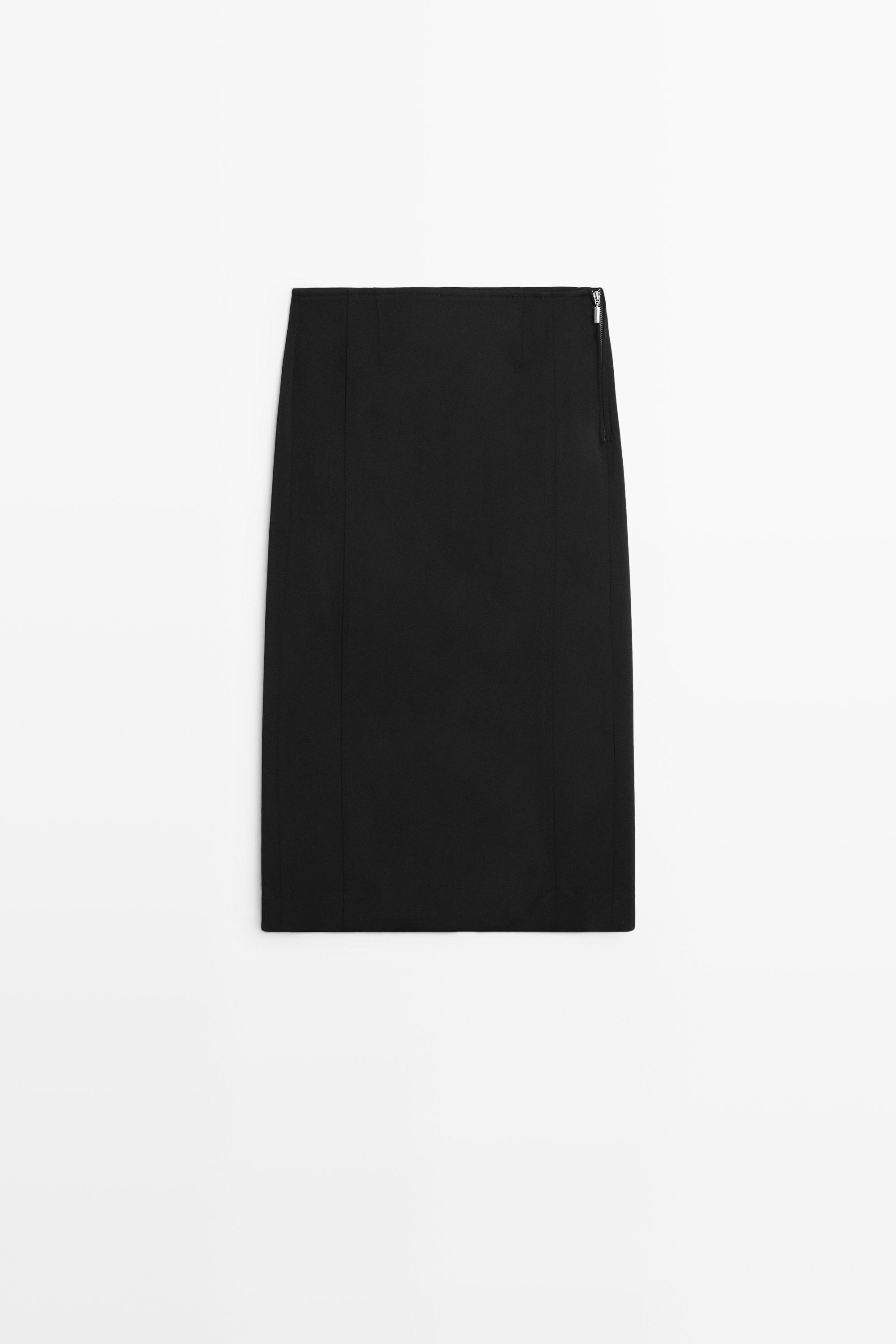 Straight midi skirt